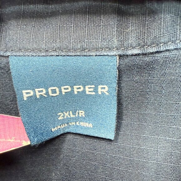 Propper Mens 2XL/R Short Sleeve Navy Button-Up Shirt - Picture 3 of 10